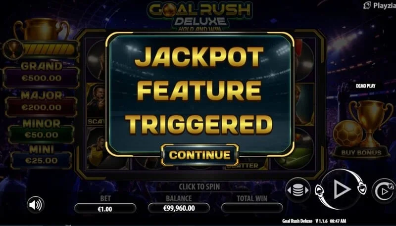 Goal Rush Deluxe - launching Jackpot Hold and Win with bonus balls